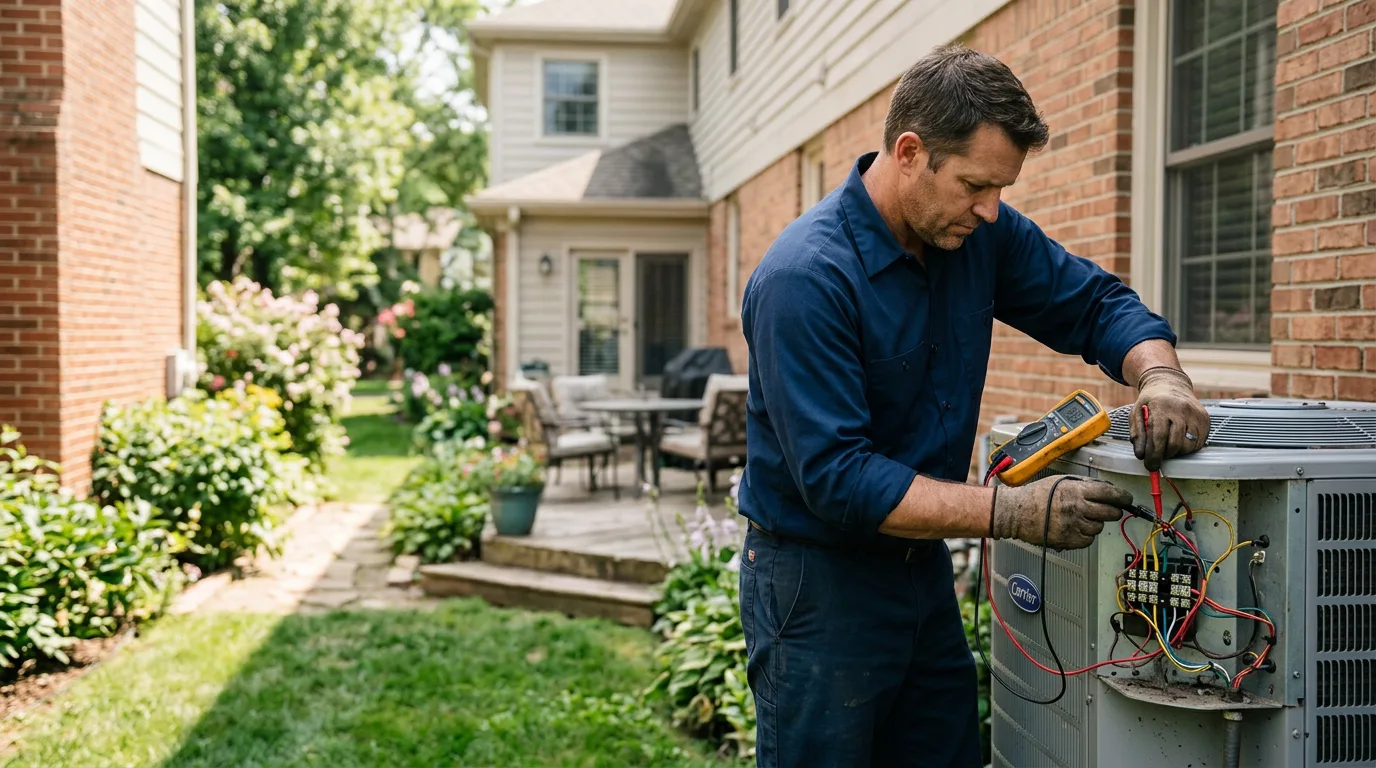 HVAC technician working near Lupton, MI